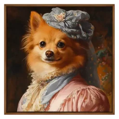 Kirklands Home Duchess Daphne Daintypaws Framed Art Print Multi New