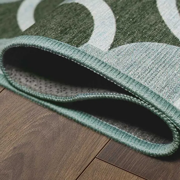Kirklands Home Dula Sage Green Washable Runner, 2x7 Outlet
