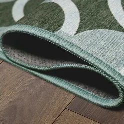 Kirklands Home Dula Sage Green Washable Area Rug, 5x7 Outlet