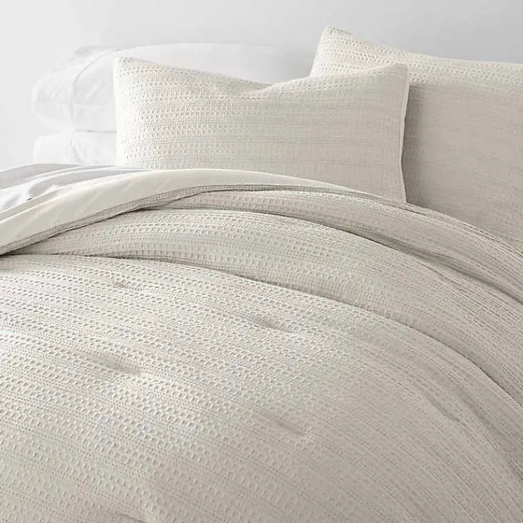 Kirklands Home Dune Waffle Ultra-Soft 3-pc. Twin Comforter Set Ivory