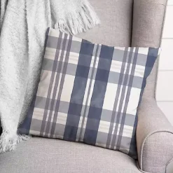 Pillows>Kirklands Home Dusty Blue Plaid Harvest Throw Pillow