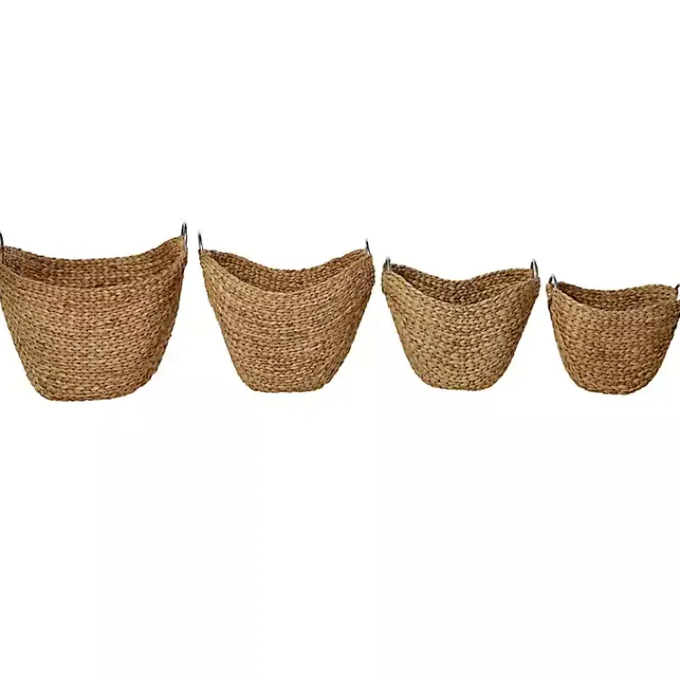 Baskets & Boxes>Kirklands Home Dutch Woven Seagrass Baskets, Set of 4 Brown
