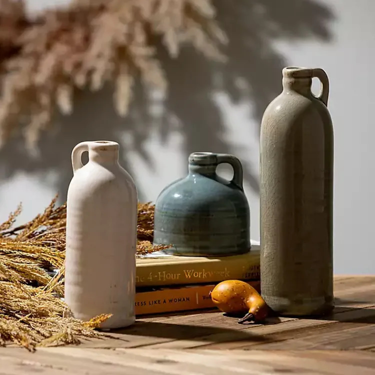 Vases>Kirklands Home Earth Tones Jug Vases, Set of 3