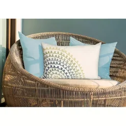 Kirklands Home Earthy Lamontage Swirl Outdoor Lumbar Pillow Ivory Sale