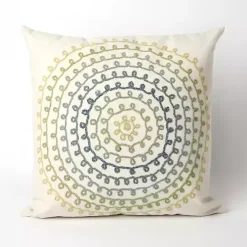 Kirklands Home Earthy Lamontage Swirl Outdoor Throw Pillow Ivory Clearance