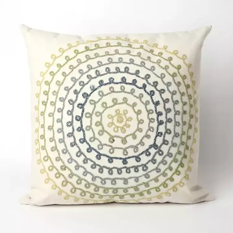 Kirklands Home Earthy Lamontage Swirl Outdoor Throw Pillow Ivory Clearance
