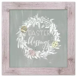 Easter Decorations>Kirklands Home Easter Blessings Wreath Framed Art Print