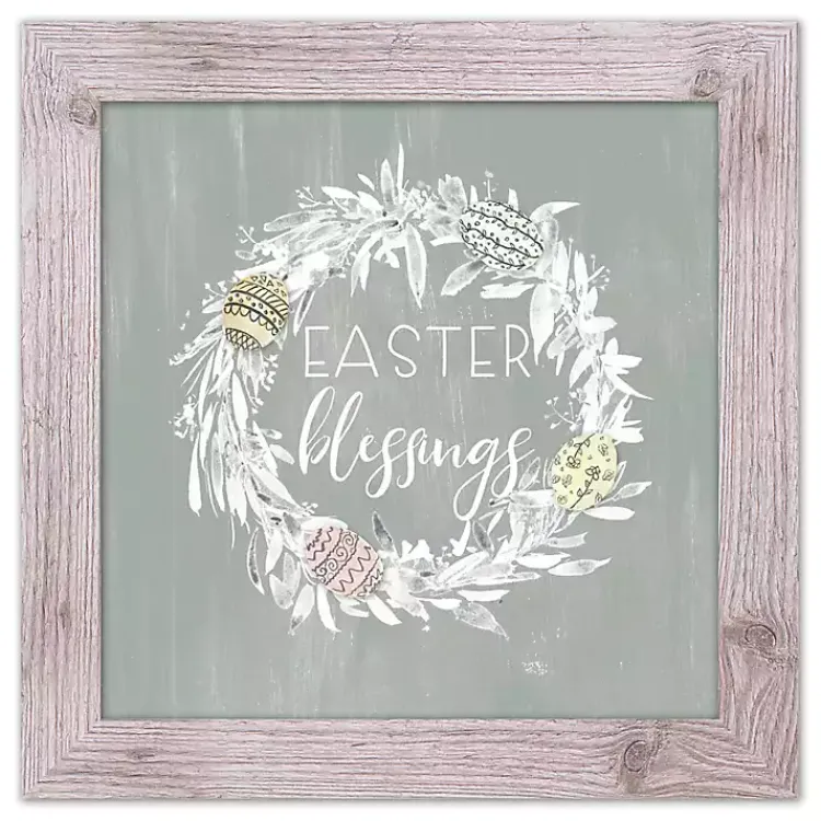Easter Decorations>Kirklands Home Easter Blessings Wreath Framed Art Print