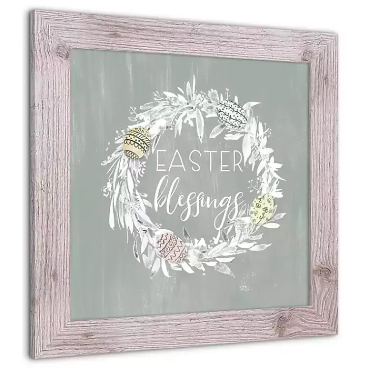 Easter Decorations>Kirklands Home Easter Blessings Wreath Framed Art Print