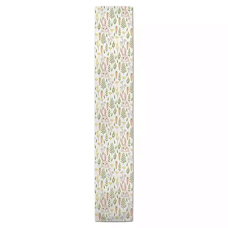 Easter Decorations>Kirklands Home Easter Bunnies and Carrots Table Runner, 90 in.