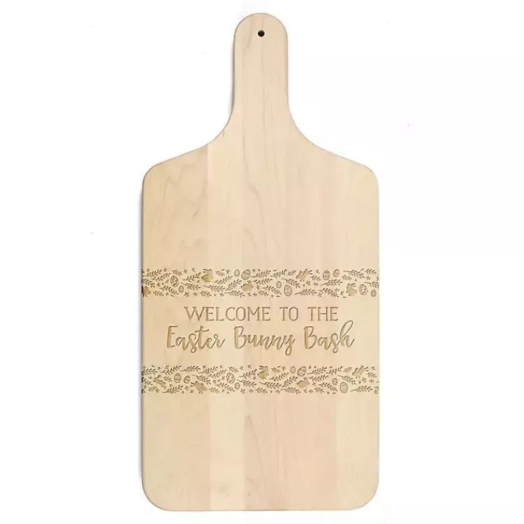 Easter Decorations>Kirklands Home Easter Bunny Bash Maple Cutting Board Tan
