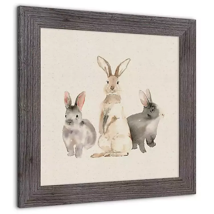 Easter Decorations>Kirklands Home Easter Bunny Trio Framed Art Print