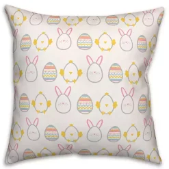 Easter Decorations>Kirklands Home Easter Egg Icons Outdoor Pillow