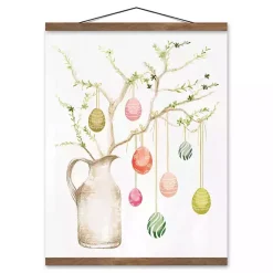 Easter Decorations>Kirklands Home Easter Egg Tree Teak Hanging Canvas Art Print