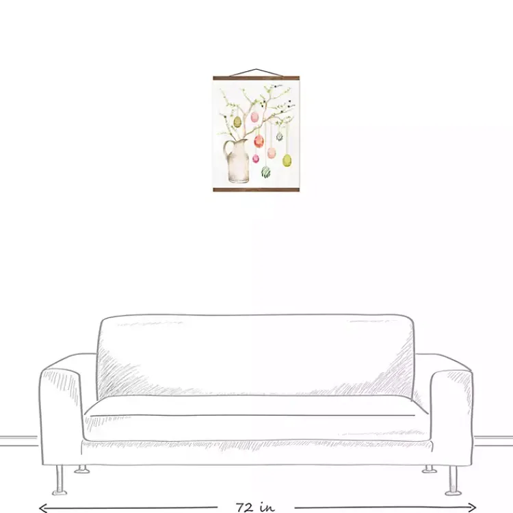 Easter Decorations>Kirklands Home Easter Egg Tree Teak Hanging Canvas Art Print