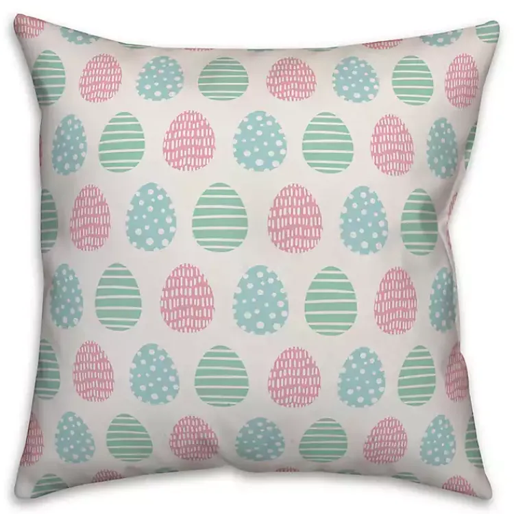 Easter Decorations>Kirklands Home Easter Eggs Pattern Pillow Multi