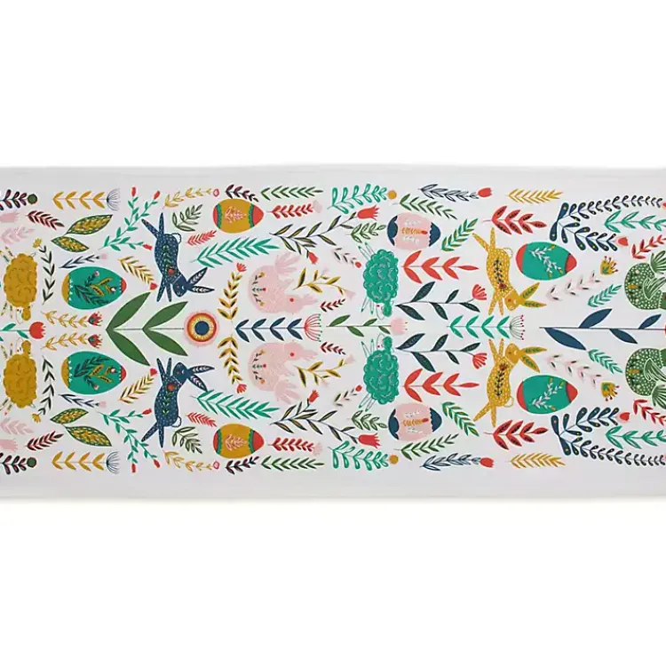 Easter Decorations>Kirklands Home Easter Garden Folk Table Runner, 108 in.