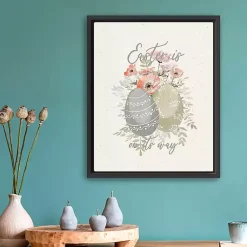 Easter Decorations>Kirklands Home Easter Is On Its Way Framed Canvas Art Print Multi