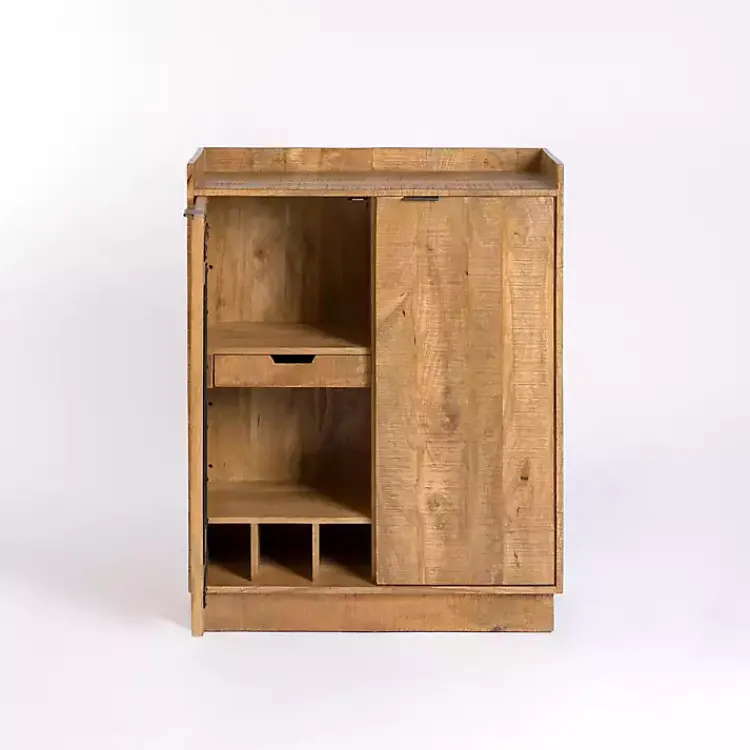 Kirklands Home Easton Mango Wood Bar Cabinet Tan Best