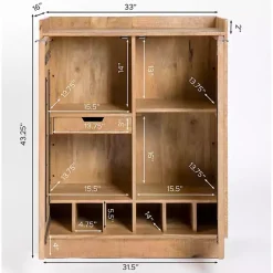 Kirklands Home Easton Mango Wood Bar Cabinet Tan Best