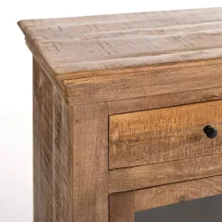 Kirklands Home Easton Mango Wood 4-Door Cabinet Discount