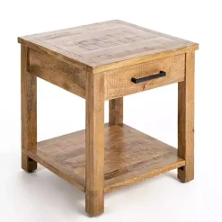 Kirklands Home Easton Mango Wood Side Table Brown Online