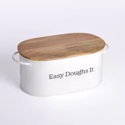 Kirklands Home Easy Doughs It Metal Bread Box White