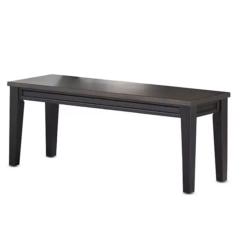 Kirklands Home Ebony and Driftwood Two-Tone Bench Black Best