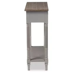 Kirklands Home Edward Gray Mindi Wood Fluted Console Table Outlet