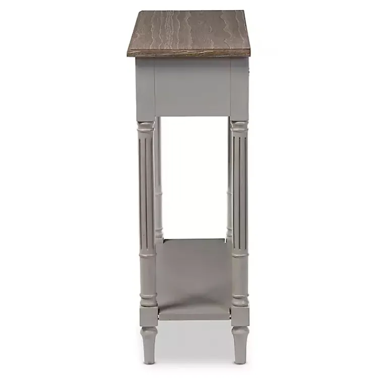 Kirklands Home Edward Gray Mindi Wood Fluted Console Table Outlet