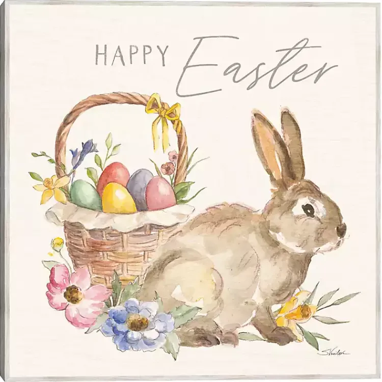 Easter Decorations>Kirklands Home Eggs In Spring Basket Easter Canvas Wall Art