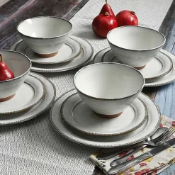 Kirklands Home Eggshell Glazed Round 12-pc. Dinnerware Set Online