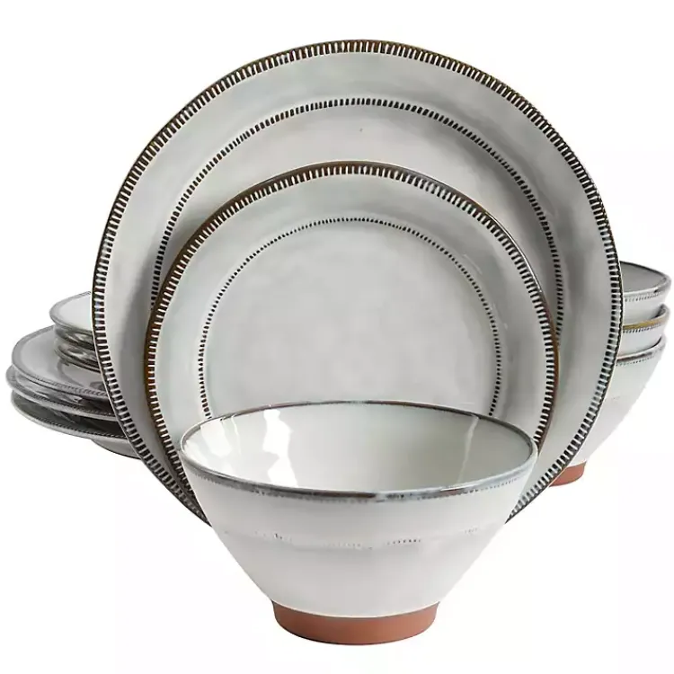 Kirklands Home Eggshell Glazed Round 12-pc. Dinnerware Set Online