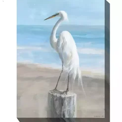 Kirklands Home Egret Portrait Outdoor Canvas Art Print New