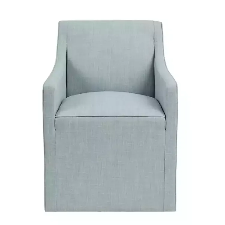 Kirklands Home Elaine Upholstered Skirted Dining Chair Blue Sale