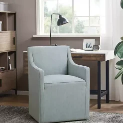 Kirklands Home Elaine Upholstered Skirted Dining Chair Blue Sale