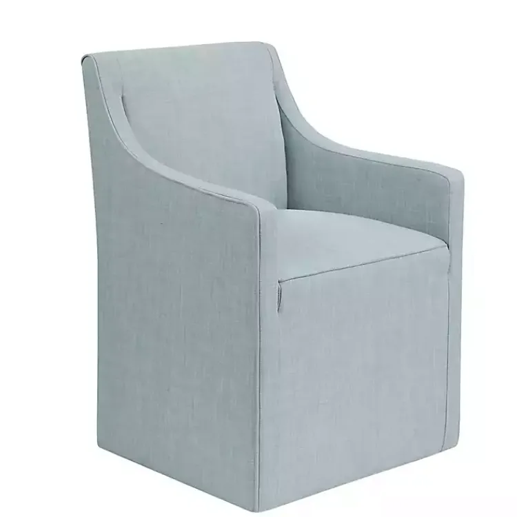 Kirklands Home Elaine Upholstered Skirted Dining Chair Blue Sale