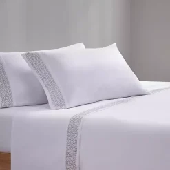 Kirklands Home Elegant Geo Hem Microfiber 4-pc. Full Sheet Set Discount