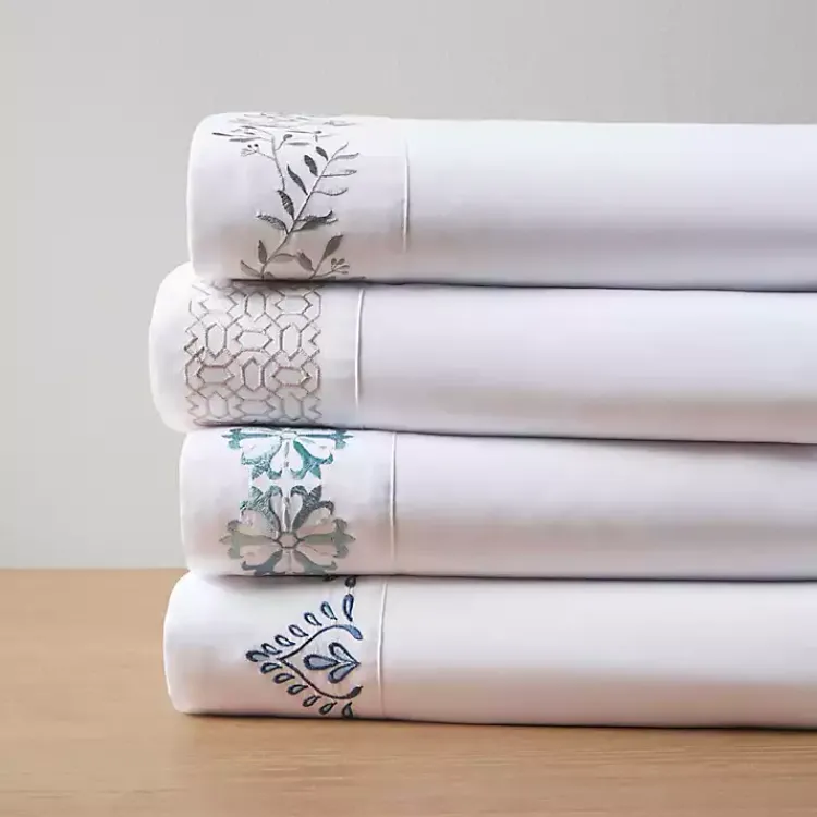 Kirklands Home Elegant Geo Hem Microfiber 4-pc. Full Sheet Set Discount