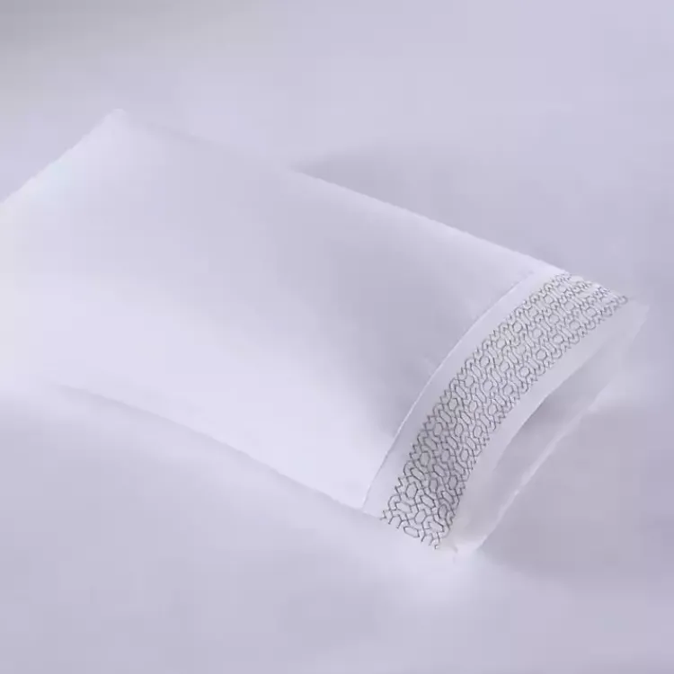 Kirklands Home Elegant Geo Hem Microfiber 4-pc. Full Sheet Set Discount