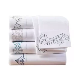 Kirklands Home Elegant Geo Hem Microfiber 4-pc. Full Sheet Set Discount