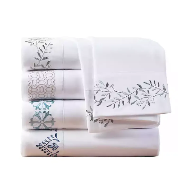 Kirklands Home Elegant Geo Hem Microfiber 4-pc. Full Sheet Set Discount
