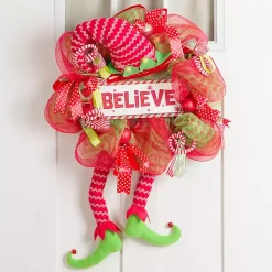 Wreaths>Kirklands Home Elf Legs Christmas Wreath