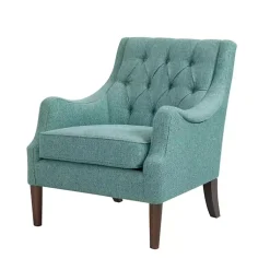 Kirklands Home Elle Tufted Teal Accent Chair Green Online