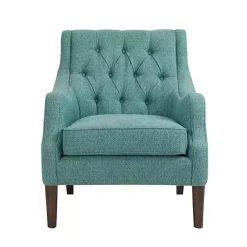 Kirklands Home Elle Tufted Teal Accent Chair Green Online