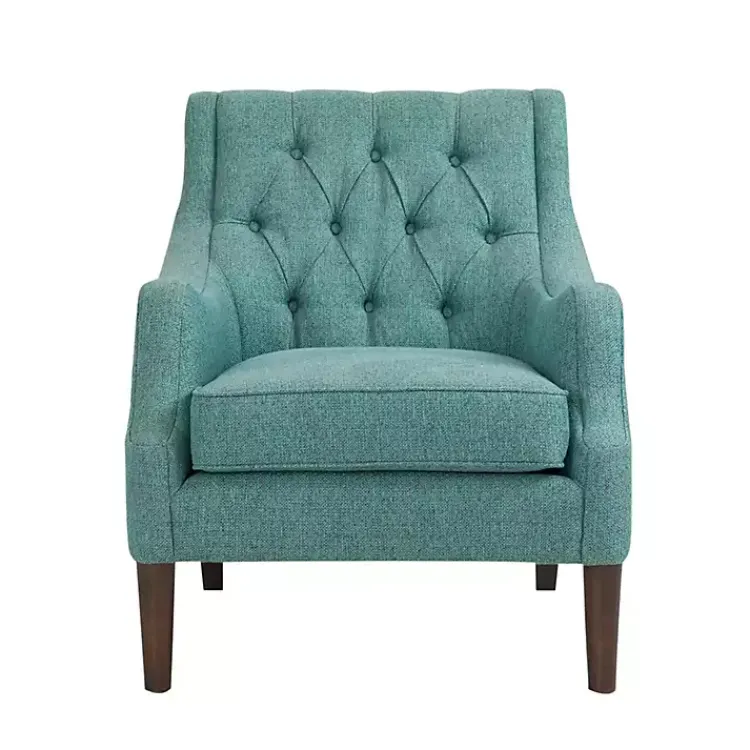 Kirklands Home Elle Tufted Teal Accent Chair Green Online