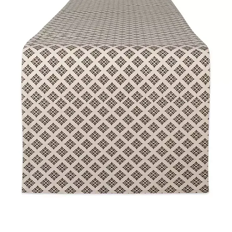 Fall>Kirklands Home Embroidered Autumn Leaves Table Runner, 108 in. Ivory