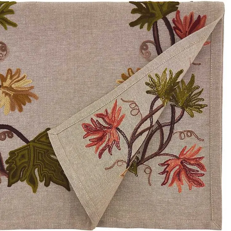 Fall>Kirklands Home Embroidered Fall Leaf Border Table Runner