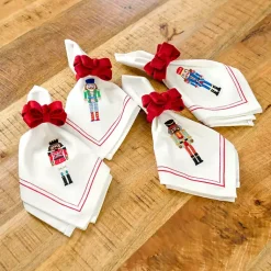 Kirklands Home Embroidered Nutcracker Napkins, Set of 4 Discount