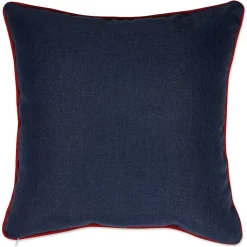 Kirklands Home Embroidered Red and Blue Stars Outdoor Pillow Clearance
